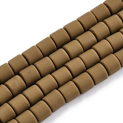Saddle Brown Polymer Clay Bead Strands, Column, Saddle Brown, 5~7x6mm, Hole: 1.5~2mm, about 61~69pcs/strand, 15.74 inch