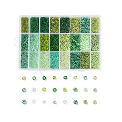 (52) Непрозрачная лаванда 288 g 24 раскрашивает стеклянный бисер, круглые, разноцветные, 12/0, 1.5~2.5x1.5~2 мм, отверстие : 0.5~1 мм, 12 г / цвет