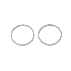 Stainless Steel Color 304 Stainless Steel Linking Ring, Stainless Steel Color, 20x1mm, Inner Diameter: 18mm