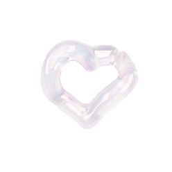 pink Acrylic plastic 21*19mm jelly AB magic colorful Mabei peach heart chain buckle DIY jewelry accessories