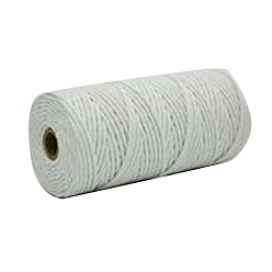 White Cotton String Threads, Macrame Cord, Decorative String Threads, for DIY Crafts, Gift Wrapping and Jewelry Making, White, 3mm, about 109.36 Yards(100m)/Roll
