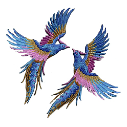 Colorful Phoenix Shape Computerized Embroidery Cloth Iron on/Sew on Patches, Costume Accessories, Colorful, 155x90mm