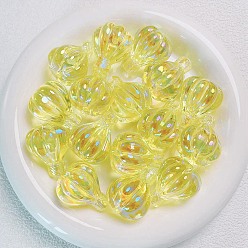 Yellow Transparent Acrylic Bead, Hot Air Balloon, Yellow, 30x25mm, Hole: 4mm