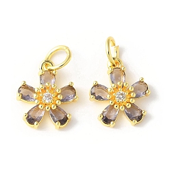 лаванда Латунные микро проложить кубического циркония подвески, , стойки покрытие, прочное покрытие, без кадмия и без свинца, с целью перехода в кольце, лаванда, 14.5x12.5x4.5 мм, отверстие : 4.5 мм