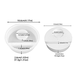 Flat Round DIY Food Grade Silicone Display Molds, Resin Casting Molds, Clay Craft Mold Tools, Flat Round, 106x26mm