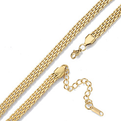 Golden 304 Stainless Steel Mesh Chains Necklace for Men Women, Golden, 15.75 inch(40cm)