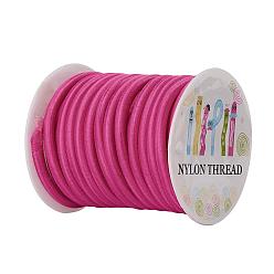 Средний Фиолетово-красный Нейлоновая нить, с КПП трубку внутри, круглые, средне фиолетовый красный, 5 мм, отверстие: 2 мм, 12.03yards / рулон (11 м / рулон)