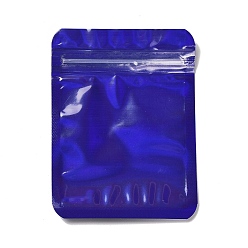 Dark Blue Plastic Packaging Yinyang Zip Lock Bags, Top Self Seal Pouches, Rectangle, Dark Blue, 9.9x7.4x0.02cm, Unilateral Thickness: 2.5 Mil(0.065mm)