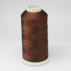 Saddle Brown Nylon Thread, For Tassel Making, Saddle Brown, 0.3mm, about 1093.61 yards(1000m)/roll