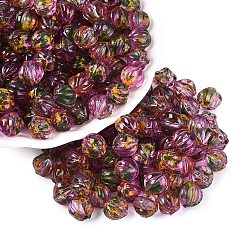 Орхидея Прозрачные стеклянные бусины пикассо, тыква, сиреневые, 8.5~9 мм, отверстие : 0.9~1.2 мм, Около 750 шт / фунт