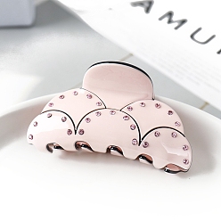 Pink Заколки для волос в форме когтей из ацетата целлюлозы, аксессуары для волос для женщин и девочек, розовые, 43x83 мм