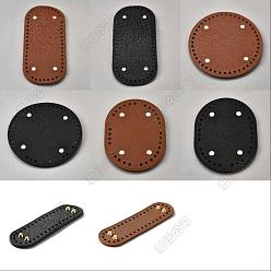 (52) Непрозрачная лаванда 8 шт. 8 цвета дна сумок из искусственной кожи, овальные и круглые, для самостоятельного изготовления вязаной крючком сумки, золотые, разноцветные, 147~220x52~150x10 мм, отверстие : 4.8~5 мм, 1 шт / стиль