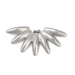 Нержавеющая Сталь Цвет 304 подвески из нержавеющей стали, анти-тускнение, очарование солнца, цвет нержавеющей стали, 24x49.5x2.5 мм, отверстие : 1.8 мм