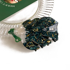 Черный Заколки-коготь из листовой ацетат целлюлозы, аксессуары для волос для женщин и девочек, чёрные, 85x60 мм