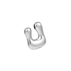 Letter U Латунные подвески, подвески с буквой az~z, Буква U, 22x18 мм