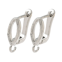 Платина Латунная фурнитура для хооп серег, лошадиный глаз , без кадмия и без свинца, долговечный, стойки покрытие, платина, 19x7 мм, отверстие : 1.5 мм, штифты : 1.5 мм