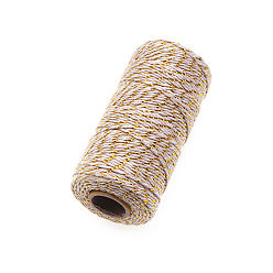 Wheat Cotton String Threads for Crafts Knitting Making, Wheat, 2mm, about 109.36 Yards(100m)/Roll