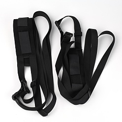 Black Nylon Storage Tools, for Fishing Rod, Black, 1170~1800x26~75x1~5mm, 2pcs/pair