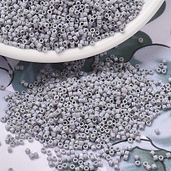 (DB1598) Матовый Непрозрачный Призрачно-серый AB Бусины miyuki delica, цилиндр, японский бисер, 11/0, (дБ 1598) матовый непрозрачный серый призрак, 1.3x1.6 мм, отверстие : 0.8 мм, Около 2000 шт / 10 г