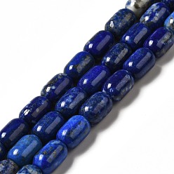 Lapis Lazuli Natural Lapis Lazuli Beads Strands, Column, 9x6mm, Hole: 1~1.2mm, about 20~21pcs/strand, 7.09~7.48 inch(18~19cm)