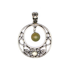 (RRHB277) Кристалл на подкладке из медово-бежевого цвета Природного индийского агата подвески, плоско-круглые, 35x31 мм