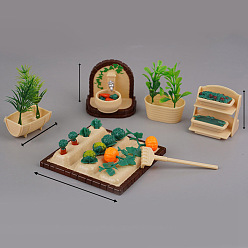 Желтый Пластиковая мини модель, аксессуары для кукольного домика с микро-ландшафтом, притворяясь опорными украшениями, желтые, 120x103x66 мм