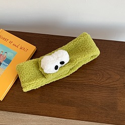 Apple Green Cute Sheep Hairband with Cream-colored Wool and Facial Mask for Girls