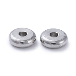 Stainless Steel Color 304 Stainless Steel Spacer Beads, Rondelle, Stainless Steel Color, 6x2mm, Hole: 1.6mm