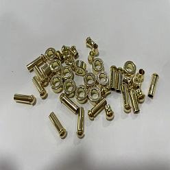 Golden Stainless Steel Cord Ends, End Caps, Golden, 8x4mm, Hole: 4mm, 13.8x4.5mm, 6x5mm