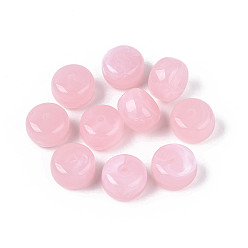 Pink Двухцветные непрозрачные акриловые бусины, рондель, розовые, 14~14.5x9~9.5 мм, отверстие : 2 мм, Около 330 шт / 500 г