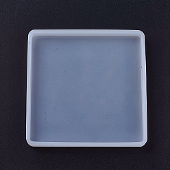 Белый Силиконовые формы, формы для литья смолы, для уф-смолы, изготовление ювелирных изделий из эпоксидной смолы, квадратный, белые, 138x138x12 мм, Внутренние размеры: 128x128 mm