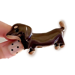 Собака Пластиковые зажимы волос аллигатора, аксессуары для волос для женщин и девочек, собака, 70 мм