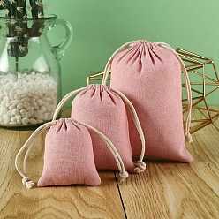 Pink Мешочки для упаковки ткани, шнурок сумки, розовые, 9x7 см