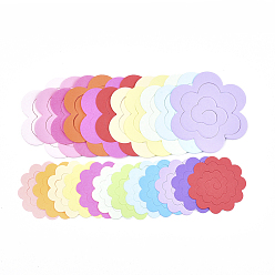 Couleur Mélangete Papier quilling de fleurs de bricolage, bricolage artisanat en papier origami, couleur mixte, 52~75x52~69 mm, 20 pcs / sac