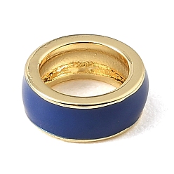 Dunkelblau Zwischenperlen aus Messing-Emaille, langlebig überzogen, cadmiumfrei und bleifrei, echt 18 k vergoldet, Gestell, dunkelblau, 11x4 mm, Bohrung: 7.5 mm