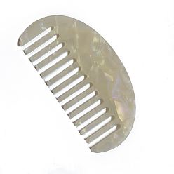 Dark Gray Cellulose Acetate Hair Combs, Arch, Dark Gray, 59x120mm