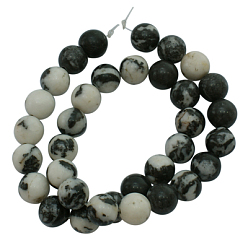 Джаспер Зебра Круглые нити драгоценных камней, яшма зебры, 12 мм, отверстие : 1.5 мм, около 33 шт / нитка, 15.5 дюйм