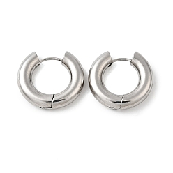 Нержавеющая Сталь Цвет Устойчивые к потускнению 202 серьги-кольца Huggie Hoop из нержавеющей стали, с 316 хирургическим стержнем из нержавеющей стали, кольцо, цвет нержавеющей стали, 4 датчик, 21.5x22.5x5 мм, штифты : 1 мм