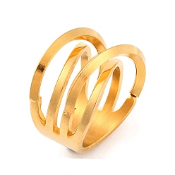 Золотой Ионное покрытие (IP) 304 широкие женские кольца на палец крест-накрест из нержавеющей стали, золотые, 13 мм, размер США 6 (16.5 мм)