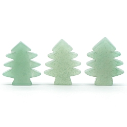 Green Aventurine Natural Green Aventurine Home Diaplay Decorations, Christmas Tree, 40~42x32~35x5~8mm