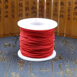 Red Round Elastic Cord, for Clothing Sewing, Red, 12mm, about 109.36 Yards(100m)/Roll