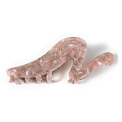 Light Salmon Cellulose Acetate(Resin) Large Claw Hair Clips, for Girls Women Thick Hair, Light Salmon, 112x47mm
