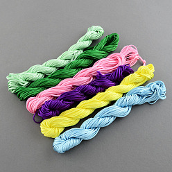 Mixed Color Nylon Thread For Jewelry Making, Mixed Color, 1mm, about 273.4 yards(250m)/bag
