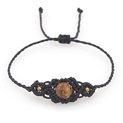 X-B210022B Браслет ручной работы в этническом стиле с бусинами из натурального камня - ретро и уникально