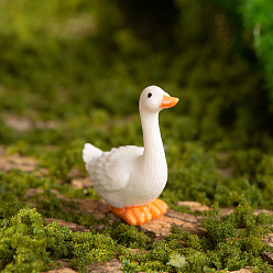 Duck Resin Animal Figurines Display Decorations, Micro Landscape Happy Farm Decoration., Duck, 15~32x10~39mm