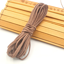Camel Faux Suede Cord, for Leathercraft, Camel, 3x1.6mm, about 5.47 Yards(5m)/Bundle