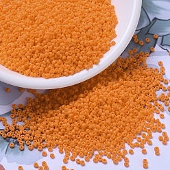 (RR405) Непрозрачный Мандариновый Миюки круглые бусины рокайль, японский бисер, 15/0, (rr 405) непрозрачный мандарин, 15/0, 1.5 мм, отверстие : 0.7 мм, Около 5555 шт / 10 г