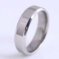 1# Stylish Hip Hop Stainless Steel Ring with Smooth Surface and Personality (0321)