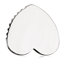 Stainless Steel Color 304 Stainless Steel Gua Sha Boards, Scraping Massage Tools, Gua Sha Tool for Facial Body Relief, Stainless Steel Color, 75x75mm