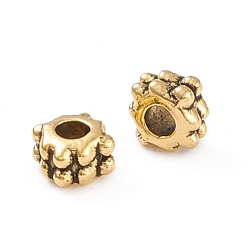 Antique Golden Tibetan Style Alloy Beads, Lead Free & Cadmium Free, Antique Golden, 4.2x3.2mm, Hole: 2.2mm